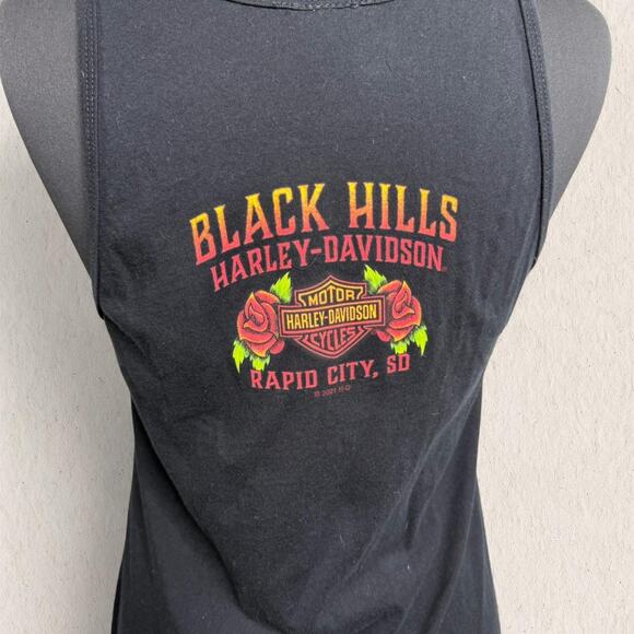 Harley-Davidson Sturgis Black‎ Hills Rally 2021 Tank Top Women’s Size M Grunge - Picture 6 of 8
